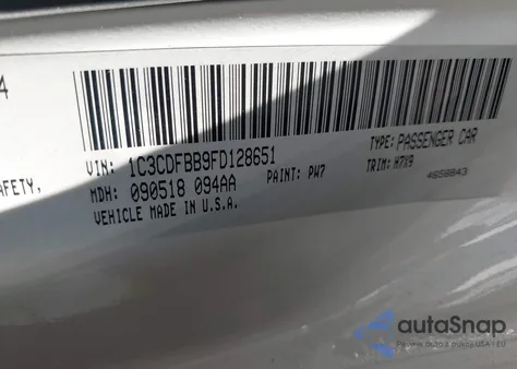 2015 Dodge Dart Sxt from USA, damaged, VIN 1C3CDFBB9FD128651